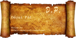 Dézsi Pál névjegykártya